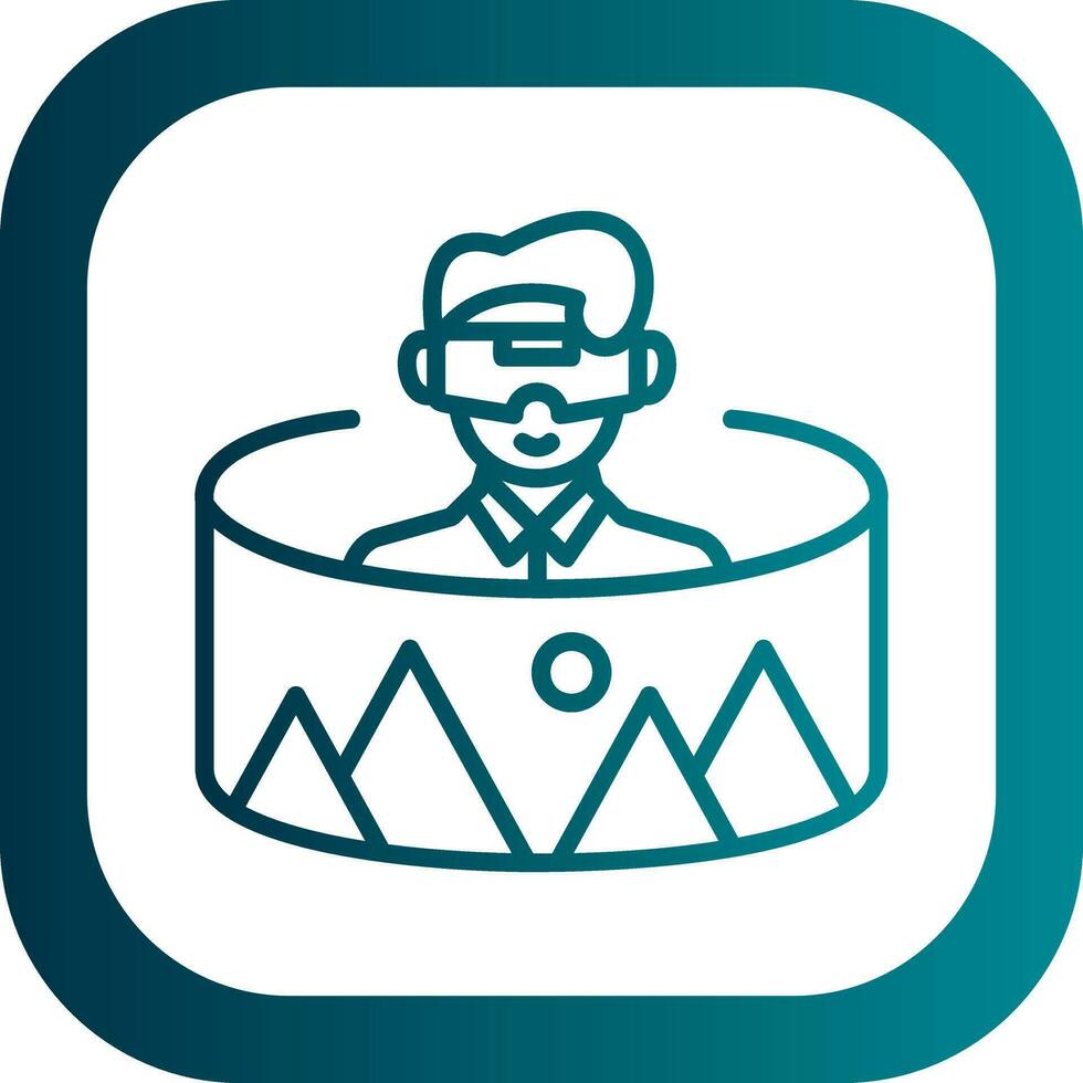 Virtual Landscapes Vector Icon Design
