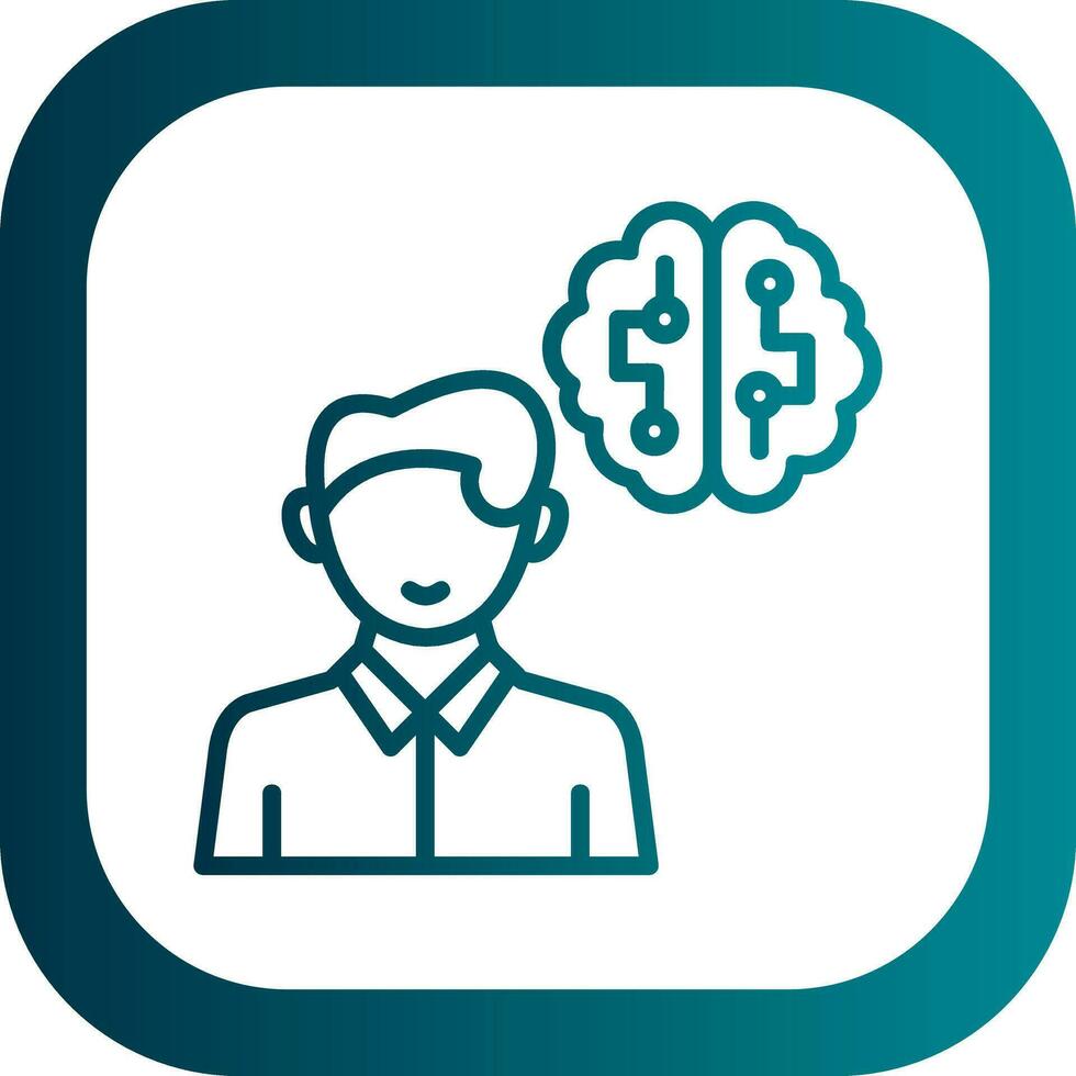 Mind-Body Interface Vector Icon Design