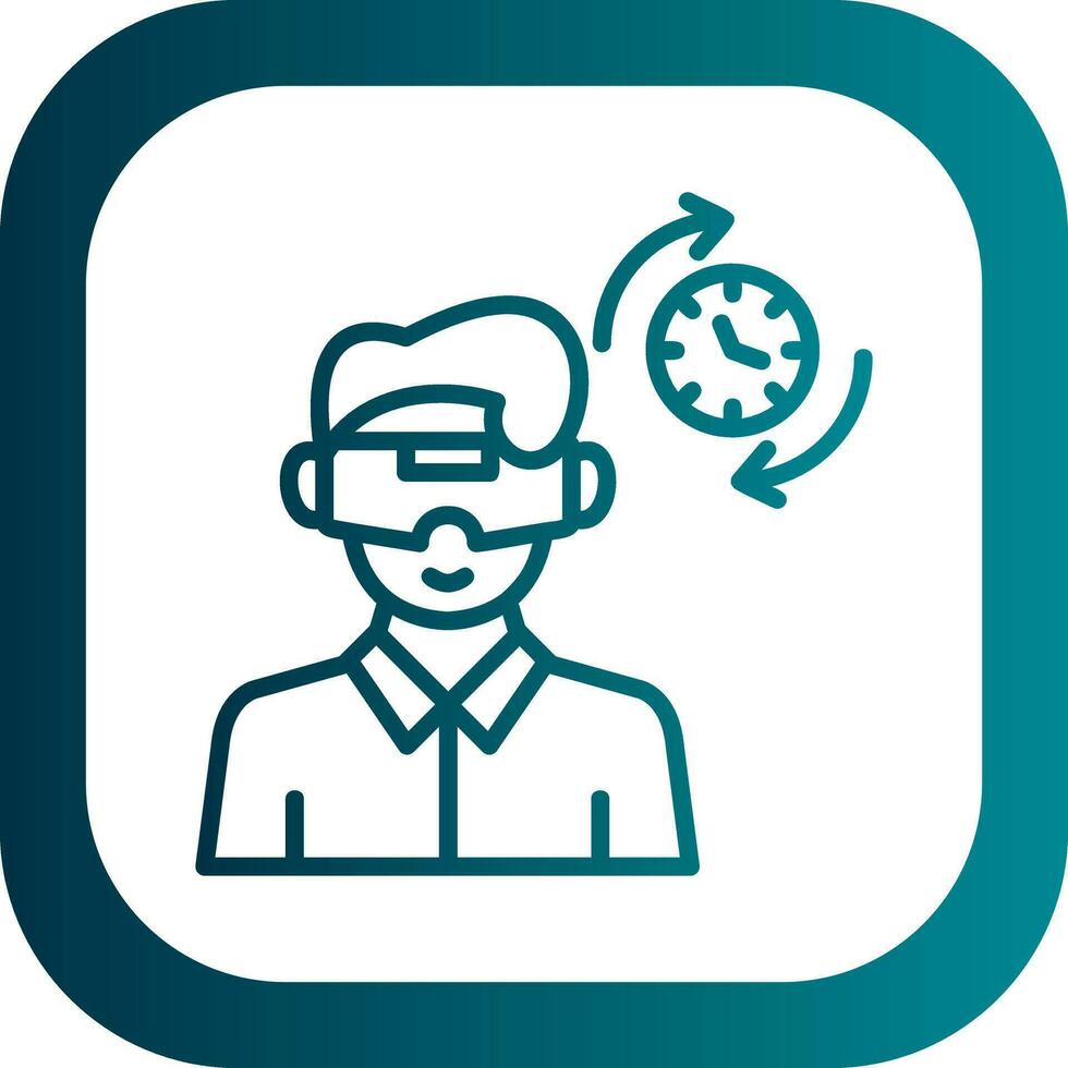 Time Travel Simulation Vector Icon Design