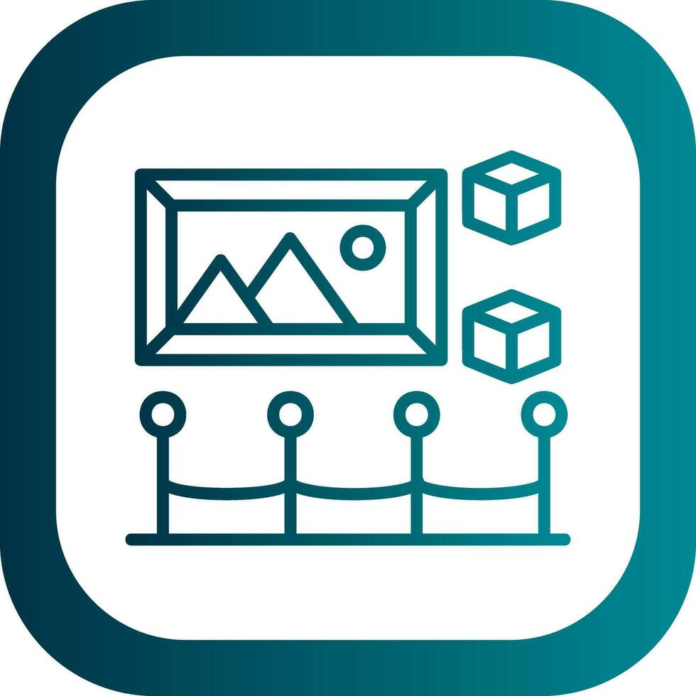 Holo-Exhibition Vector Icon Design