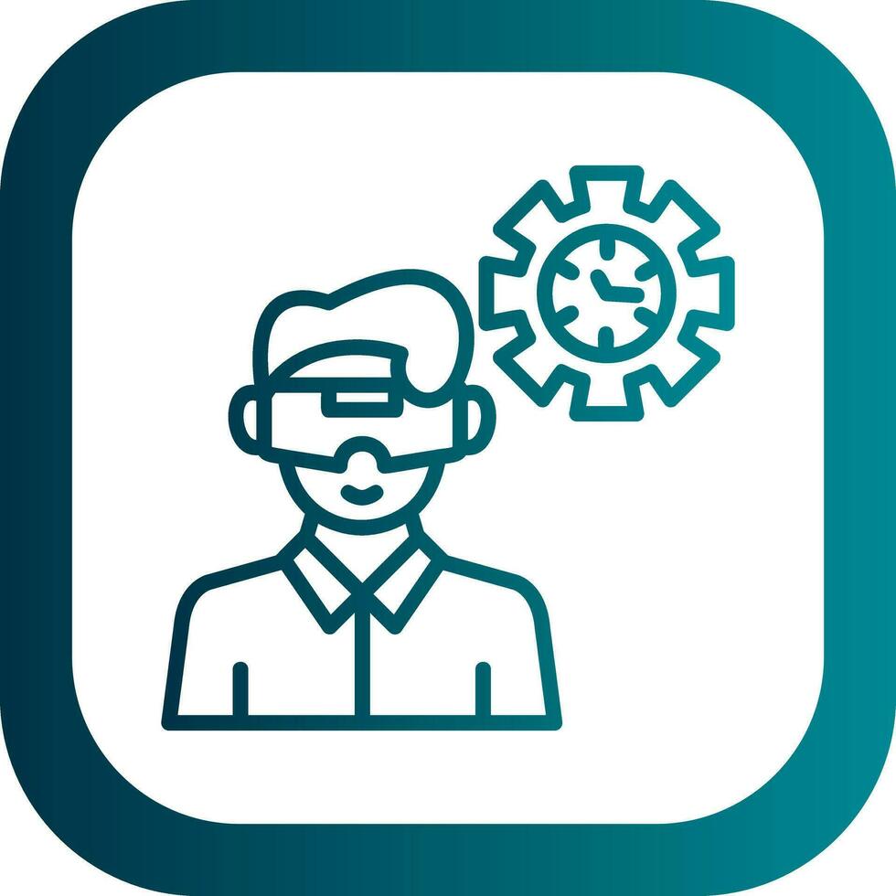 VR Historical Reenactment Vector Icon Design