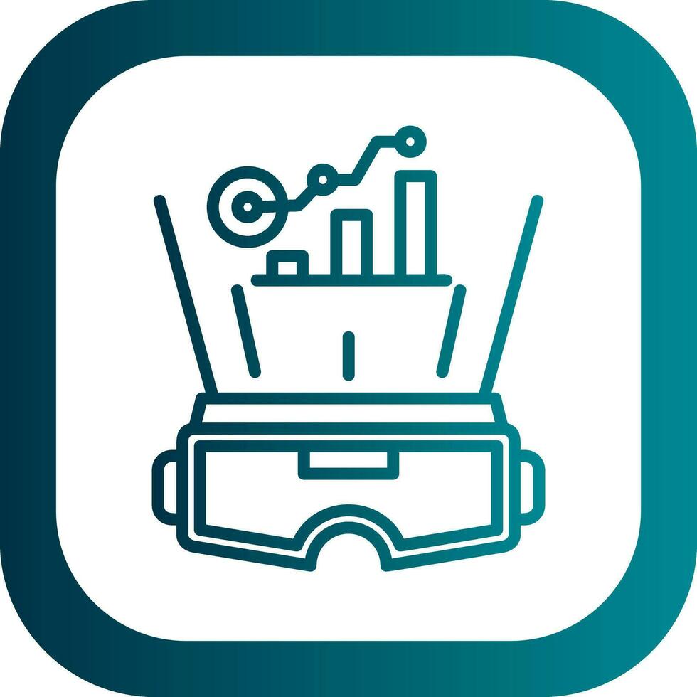 VR Data Visualization Vector Icon Design