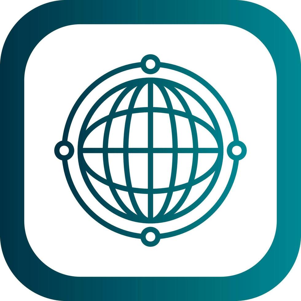 Virtual World Globe Vector Icon Design