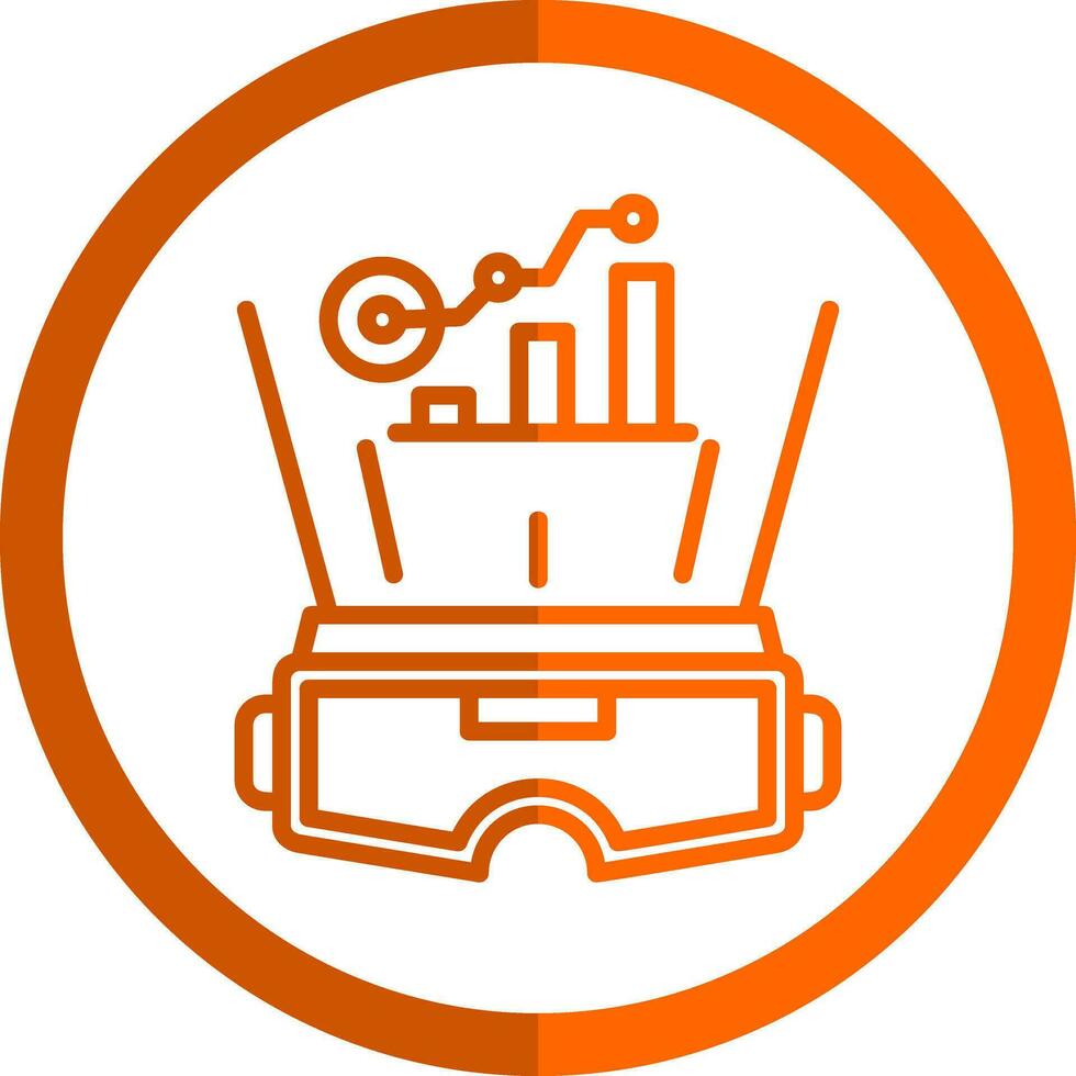 VR Data Visualization Vector Icon Design