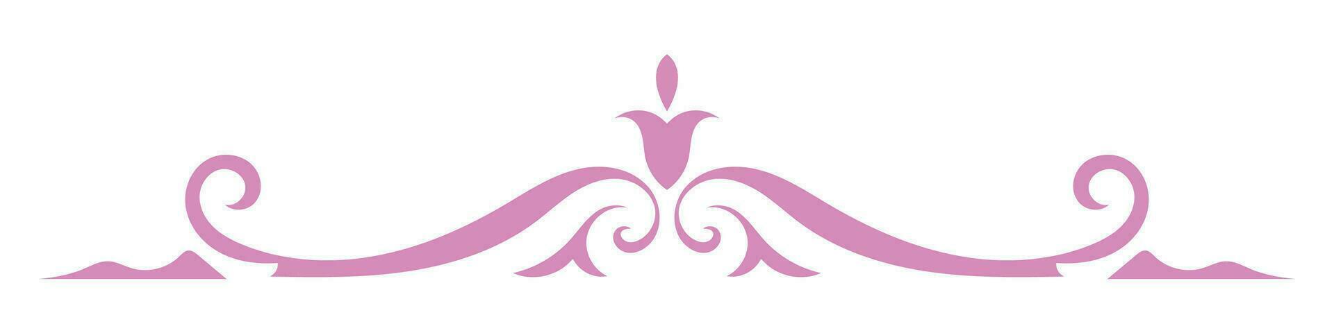 Thin vintage lines. Pink for the border line vector