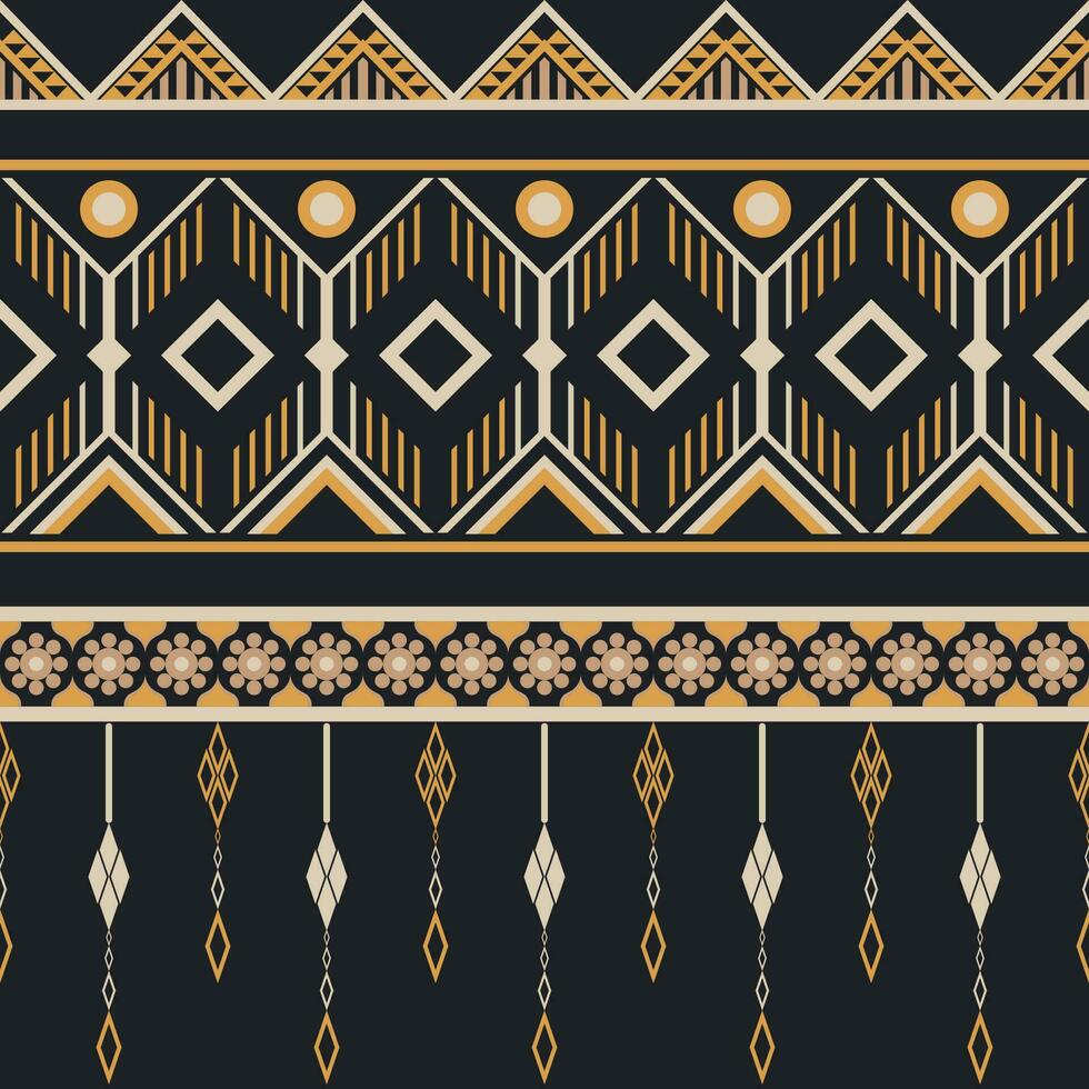 Ikat Paisley pattern design, African embroidery. Of ethnic tribes. Aztec texture, boho style, seamless vector