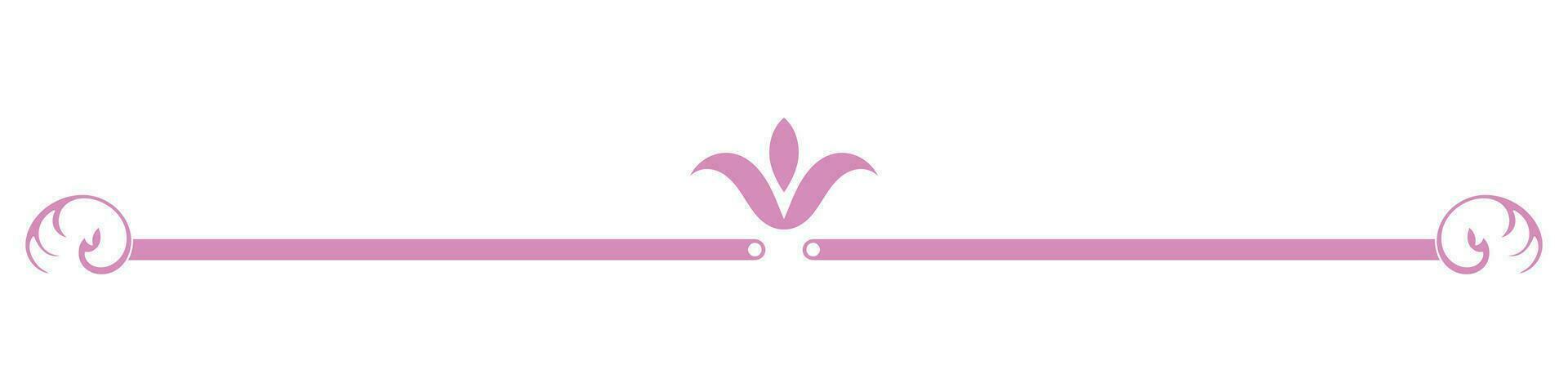 Thin vintage lines. Pink for the border line vector