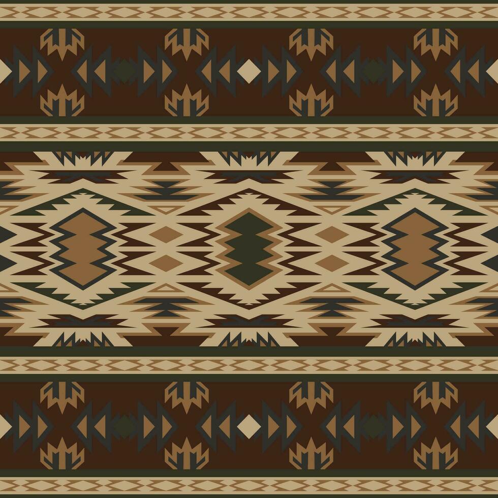 Aztec, Navajo geometric seamless pattern. Native American Southwest print. Ethnic design wallpaper, fabric, cover, textile, rug, blanket. vector