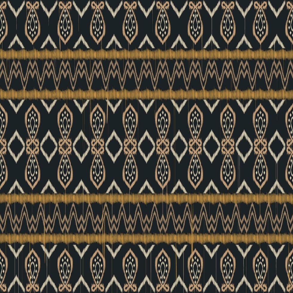 Ikat Paisley pattern design, African embroidery. Of ethnic tribes. Aztec texture, boho style, seamless vector