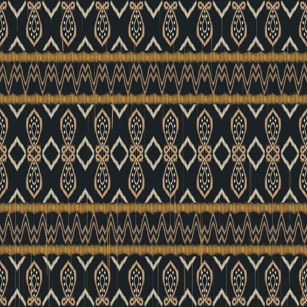 Ikat Paisley pattern design, African embroidery. Of ethnic tribes. Aztec texture, boho style, seamless vector