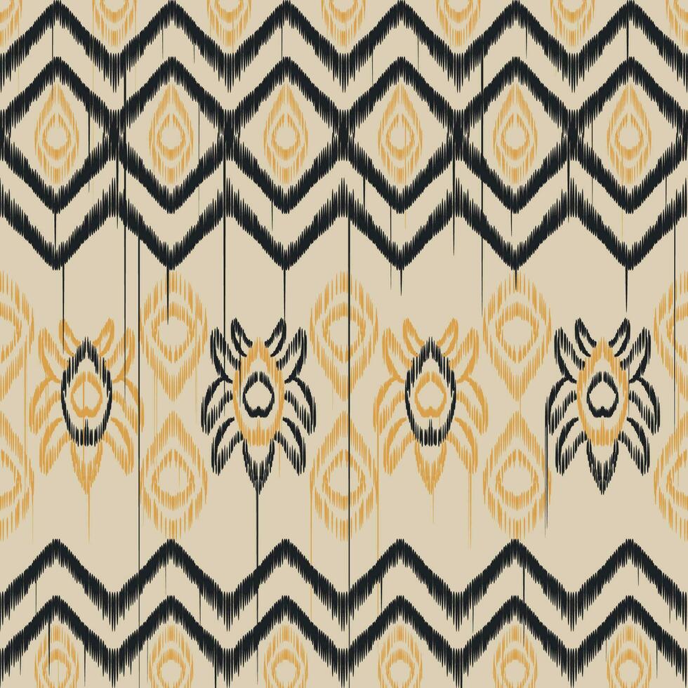 ikat cachemir modelo diseño, africano bordado. de étnico tribus azteca textura, boho estilo, sin costura vector