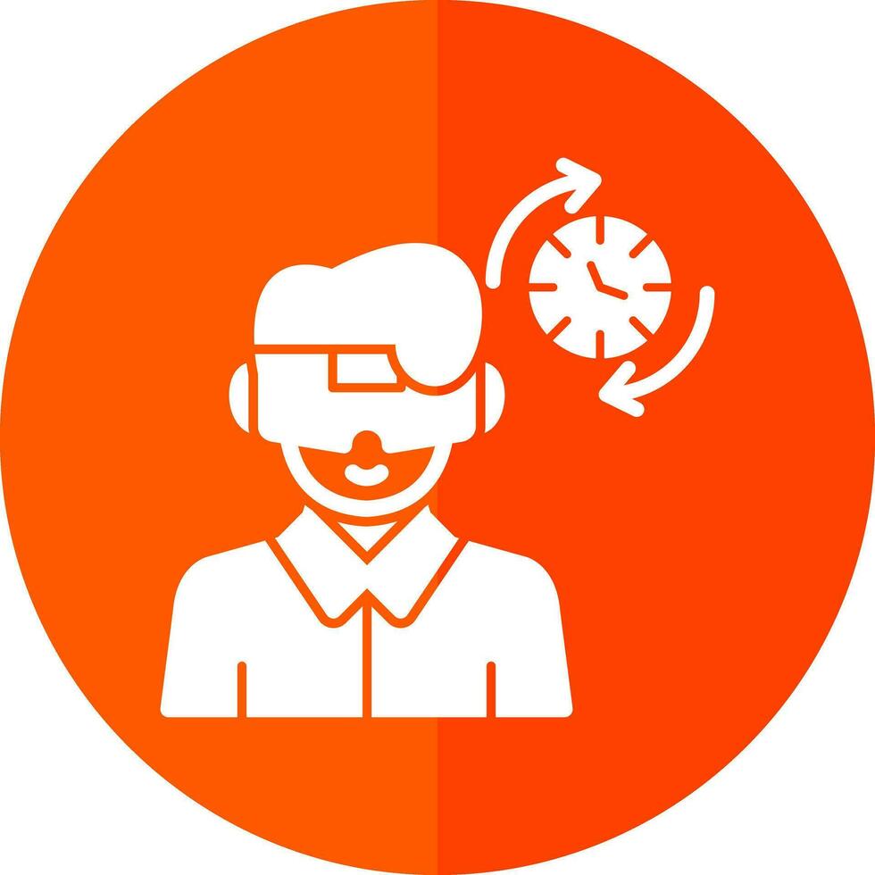 Time Travel Simulation Vector Icon Design