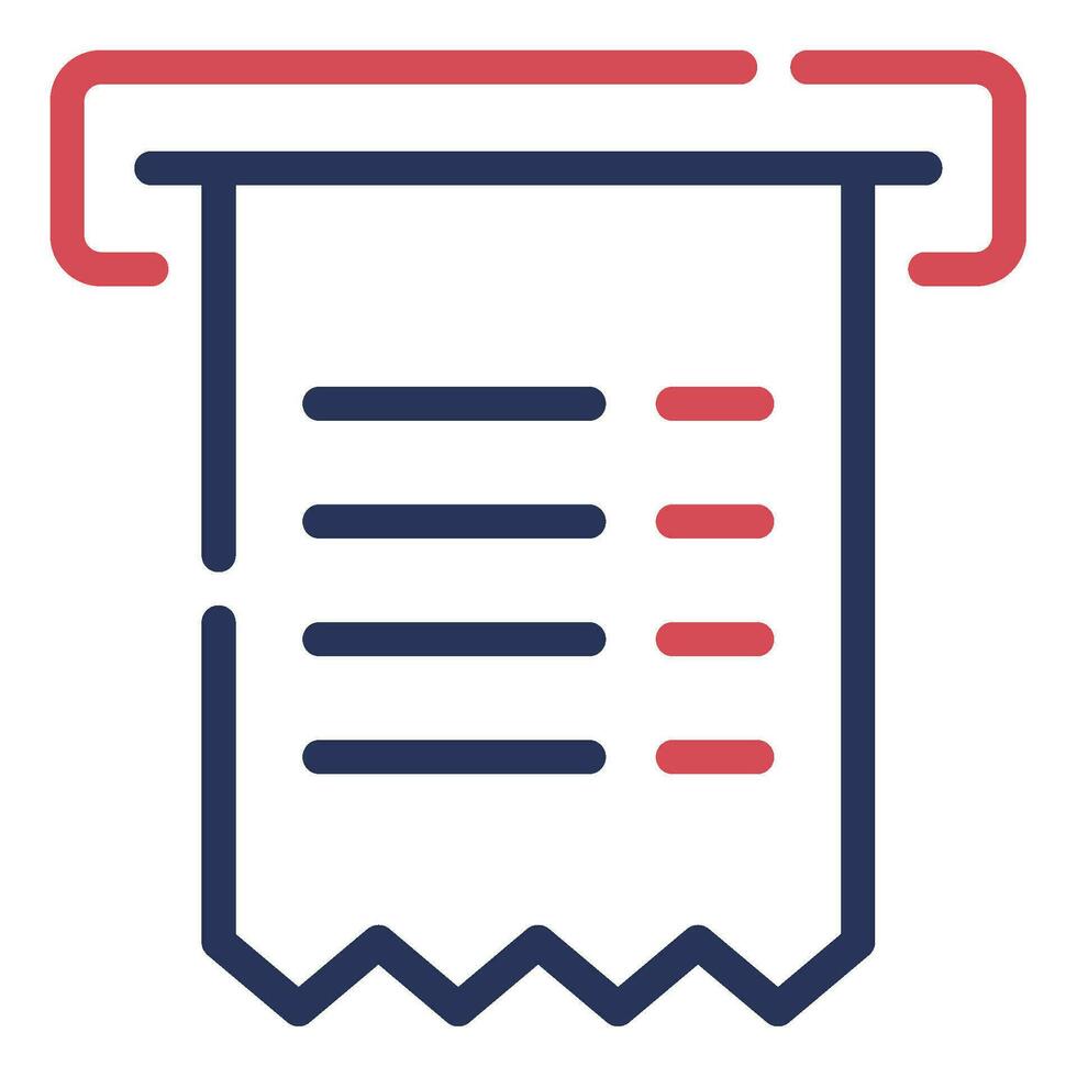Shopping Receipt Icon for uiux, web, app, infographic, etc vector