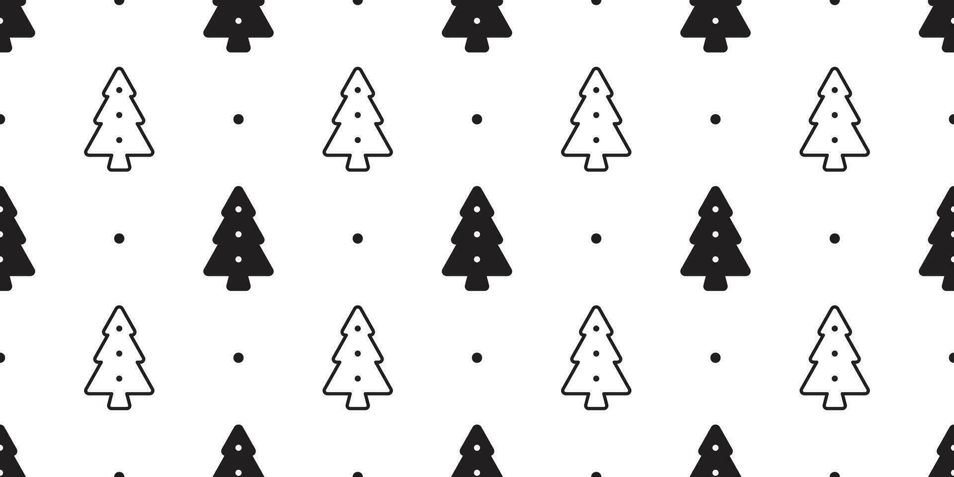 christmas tree seamless pattern vector Santa Claus wood forest biscuit cracker polka dot scarf isolated cartoon repeat wallpaper tile background illustration design