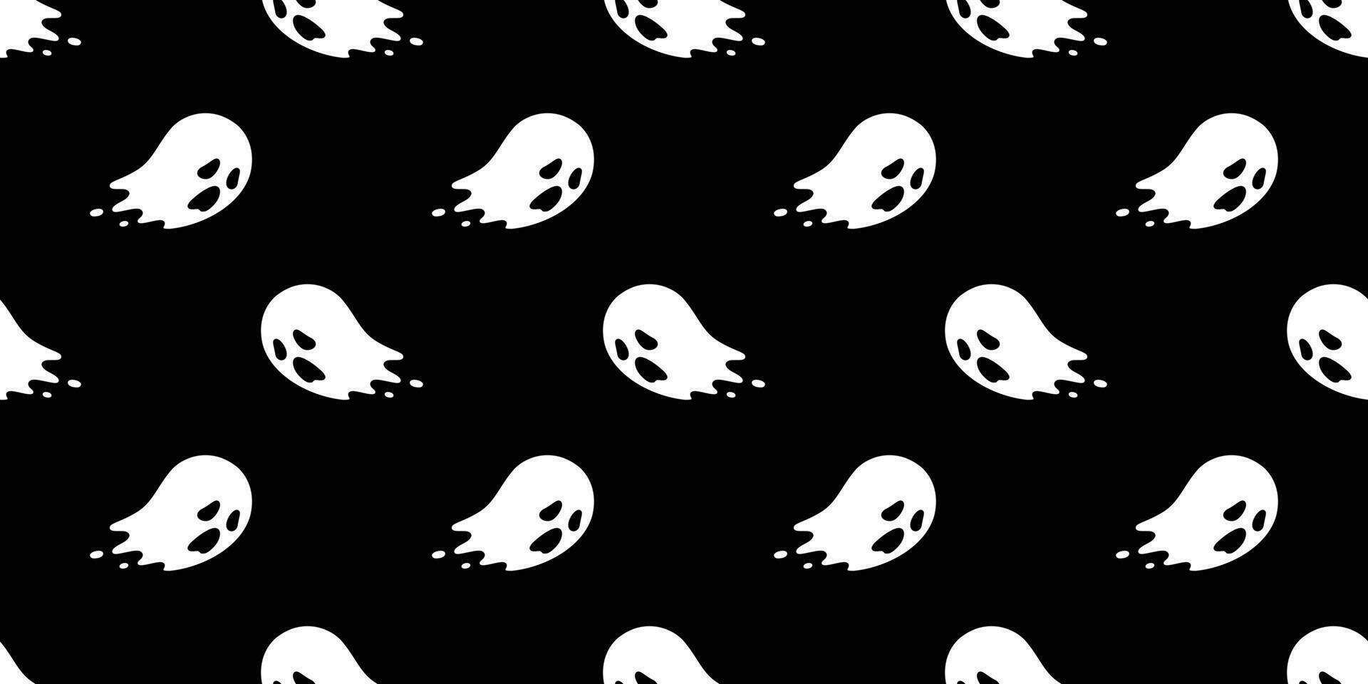 Ghost seamless pattern vector Halloween spooky repeat wallpaper scarf isolated tile background devil evil cartoon illustration doodle gift wrap paper design