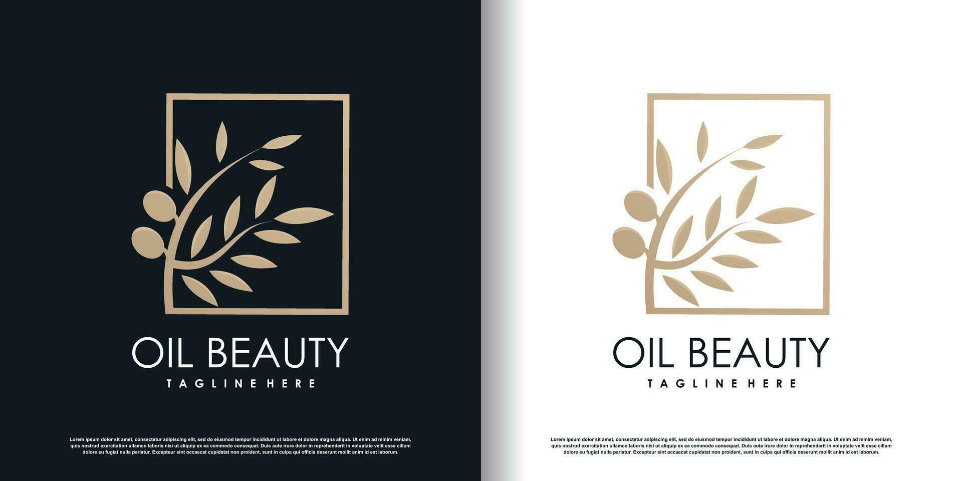 vector de diseño de logotipo de oliva con vector premium de concepto moderno