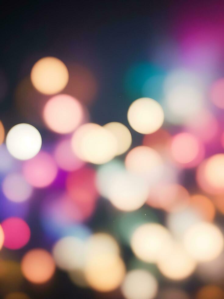 Out of Focus Lights during the Night, abstract light background, ai generated photo