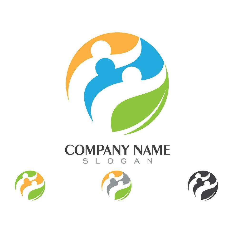 Human character logo sign vector