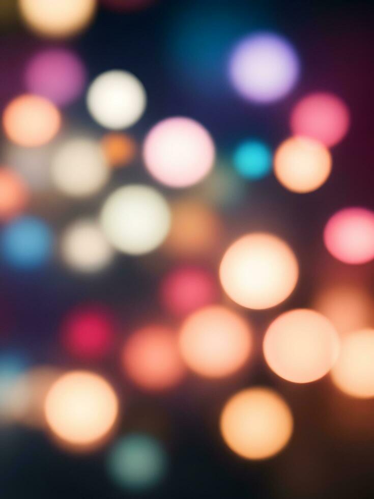 Out of Focus Lights during the Night, abstract light background, ai generated photo