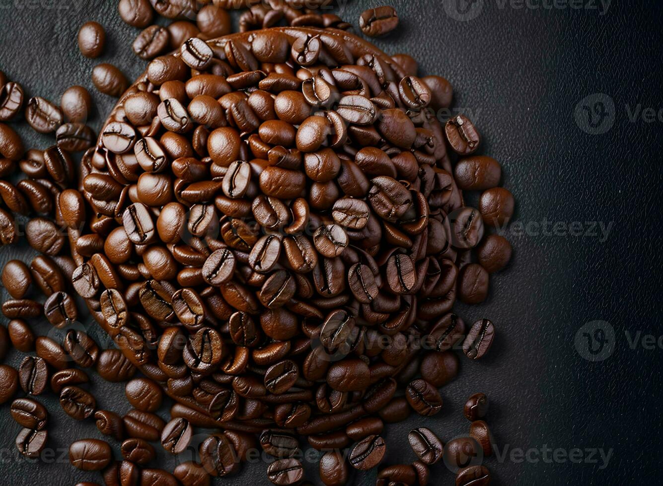 texture of coffee bean background pattern ai generated photo