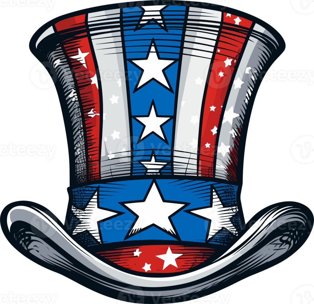 Uncle Sam Hat Illustration AI Generative 31425138 PNG