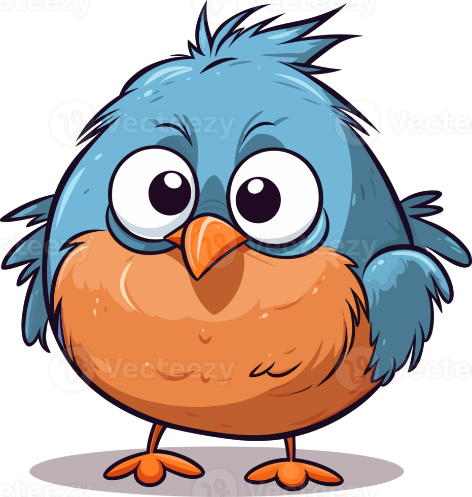 Cartoon Bird Illustration, Animal Illustration AI Generative png