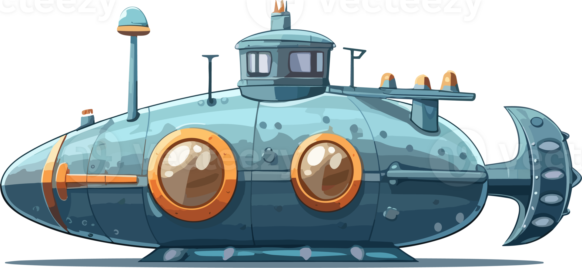 Submarine illustration AI Generative png