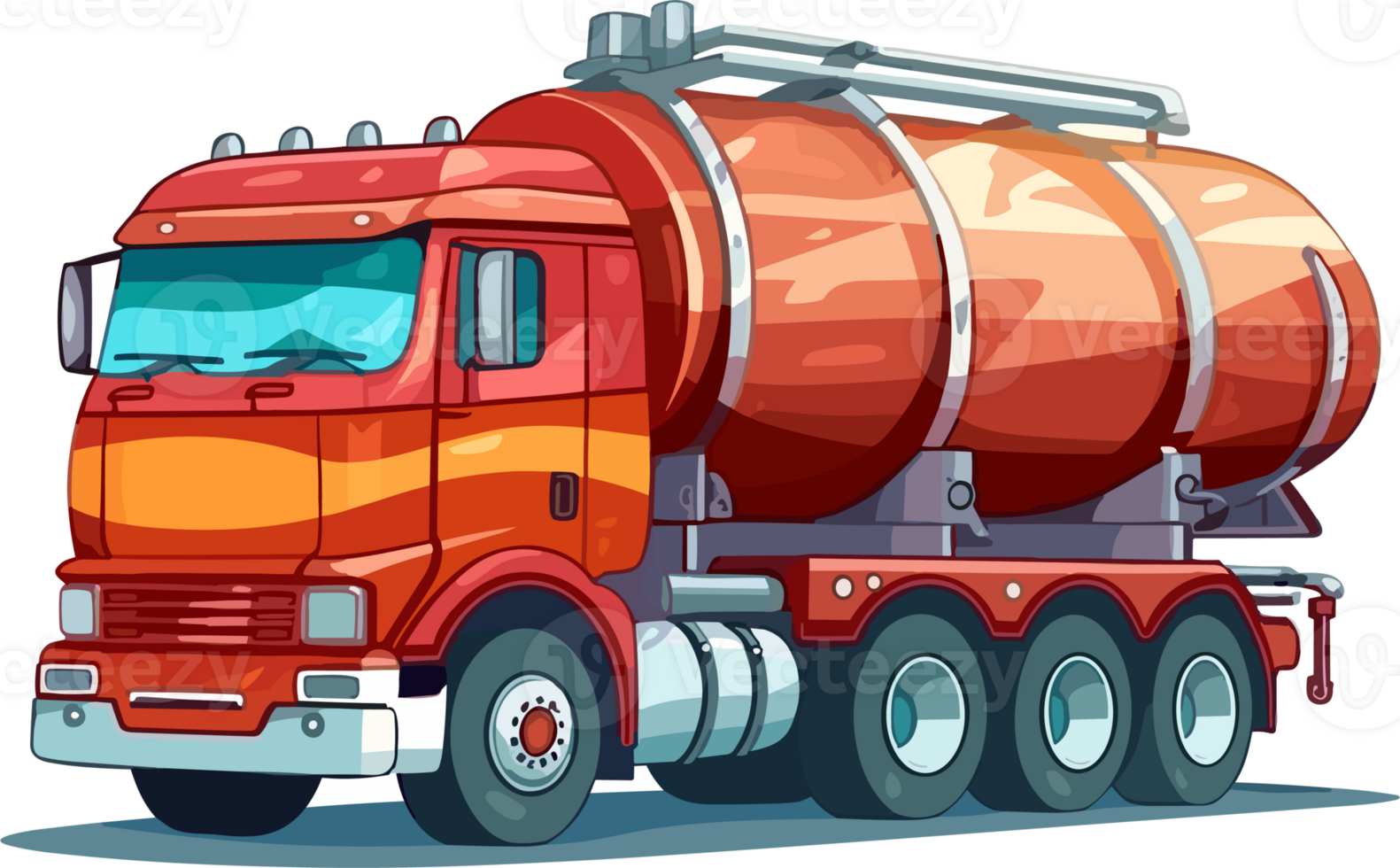 oil tanker illustration AI Generative png