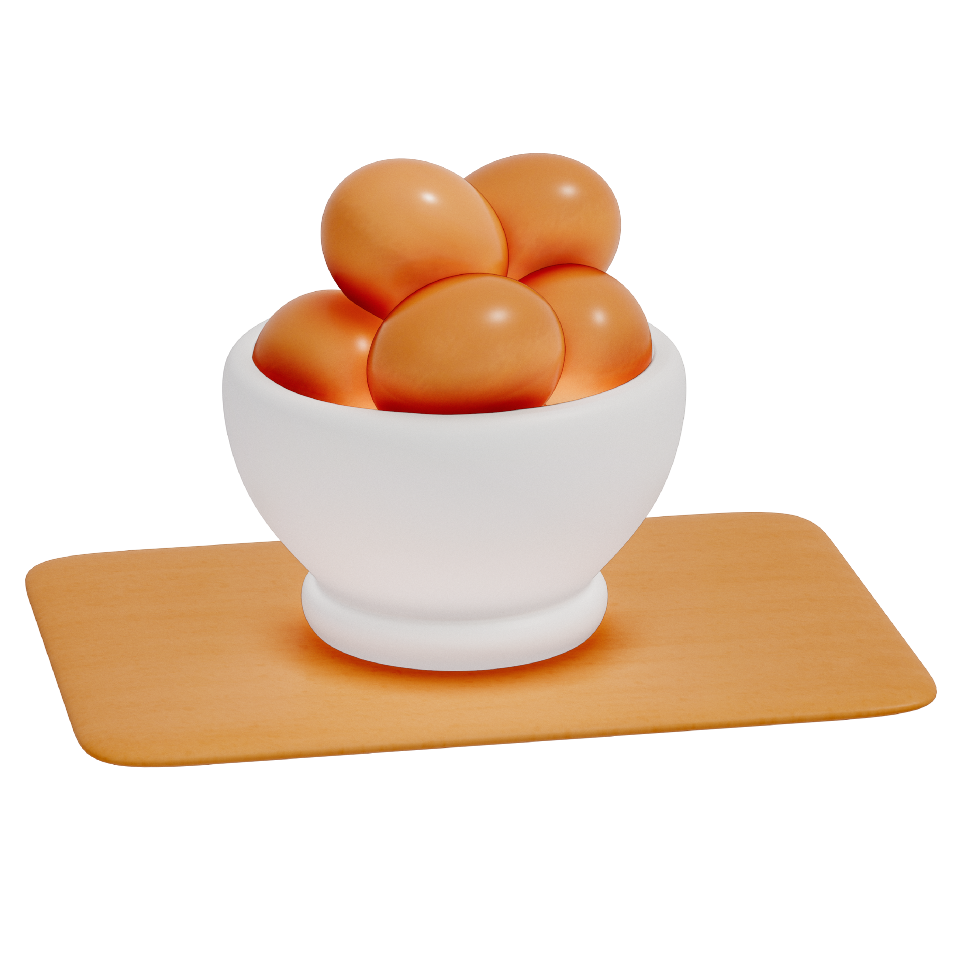 Hard boiled Eggs for breakfast 3D isolated illustration on a transparent  background . 3D Rendering 31697241 PNG