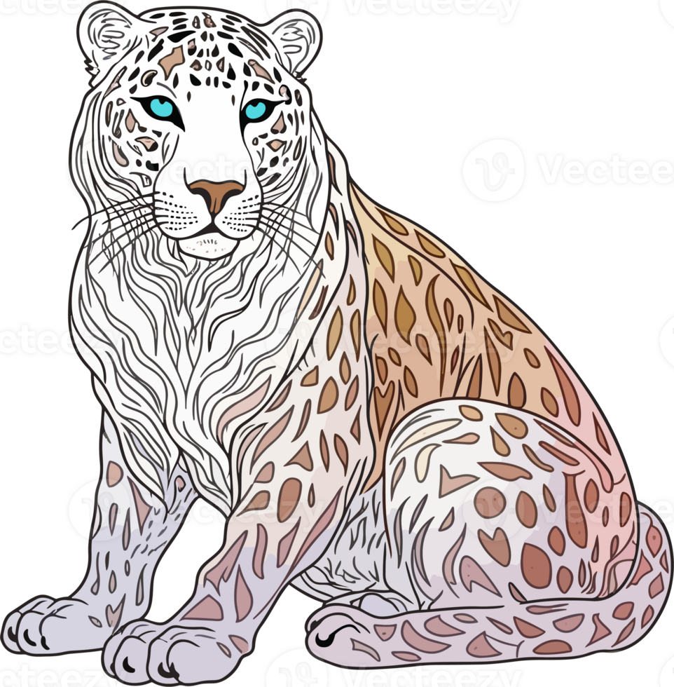 Snow Leopard Illustration png