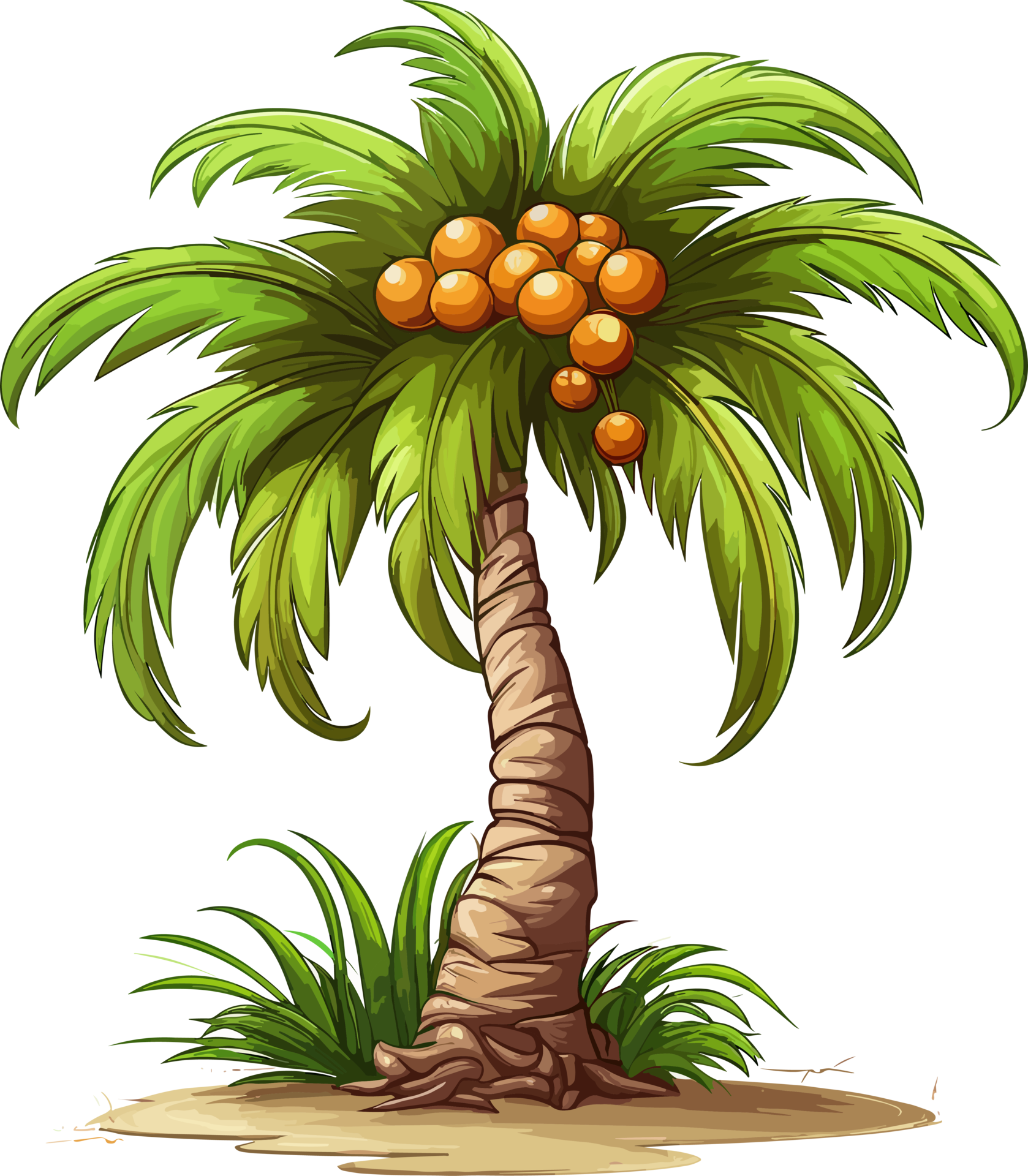 Palm tree Illustration AI Generative 31425382 PNG