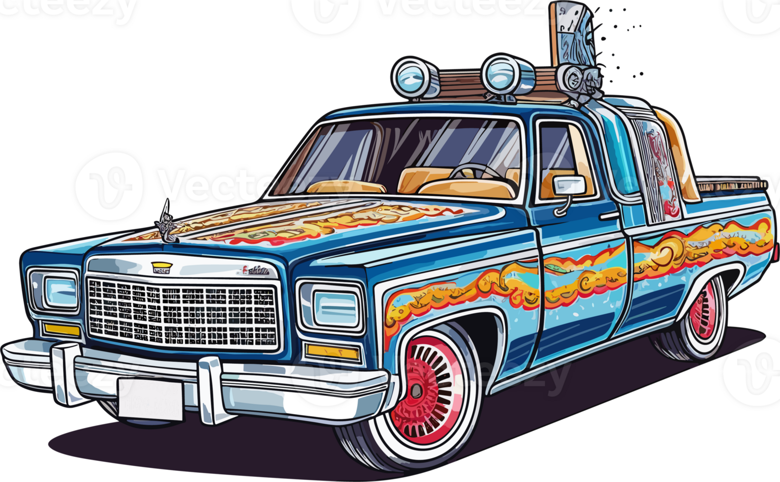Vintage Classical Car Illustration png