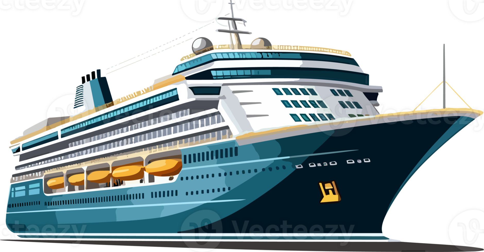 Luxury liner ship illustration AI Generative 31425613 PNG