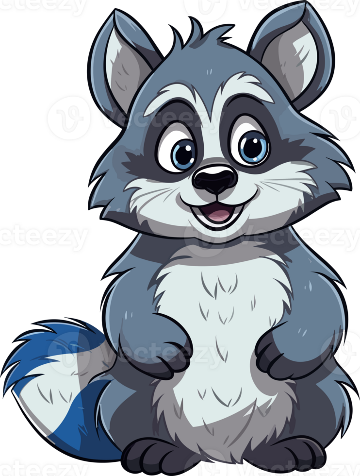 Baby racoon Illustration AI Generative png