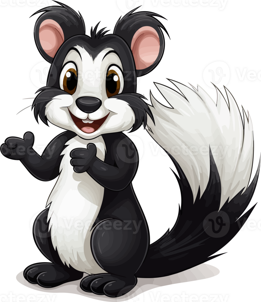 Skunk Illustration Design AI Generative png