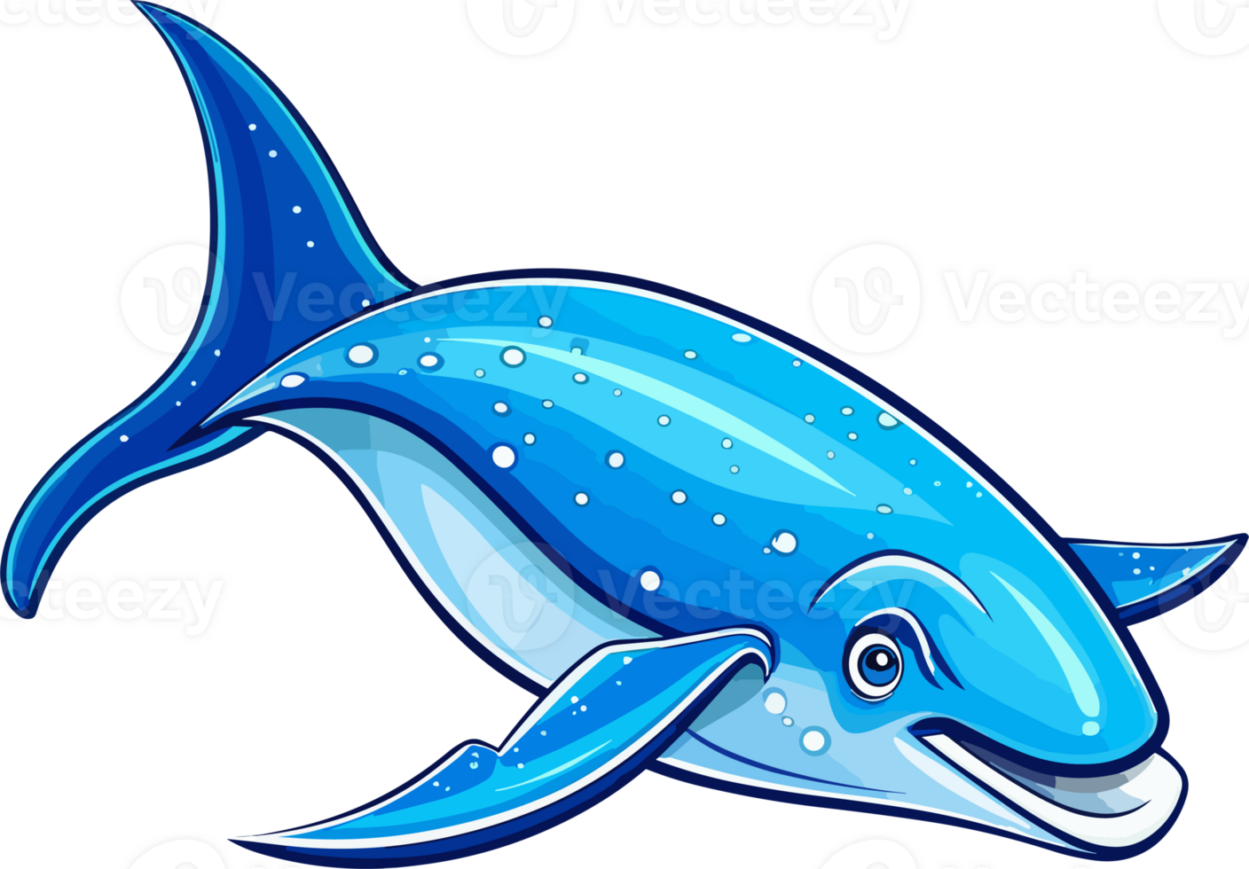 Cartoon Manta ray Illustration AI Generative png