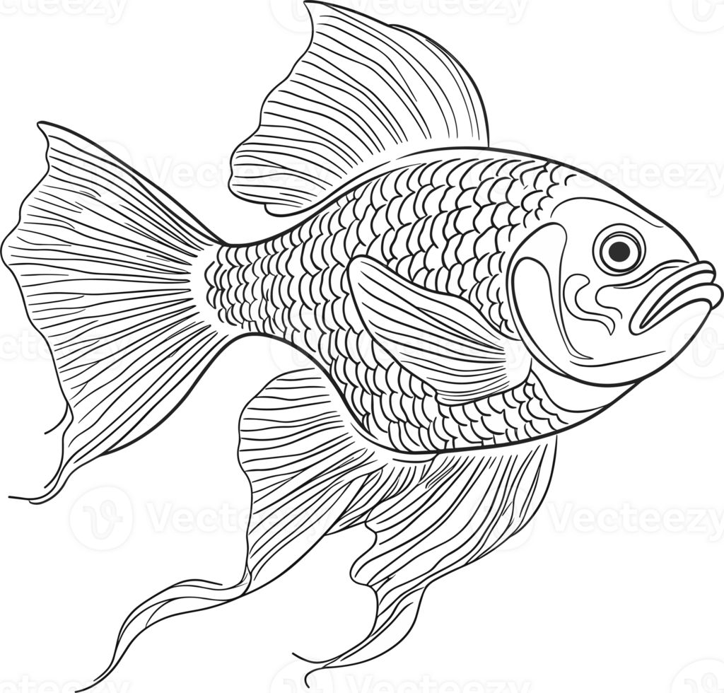 Clownfish Coloring illustration png