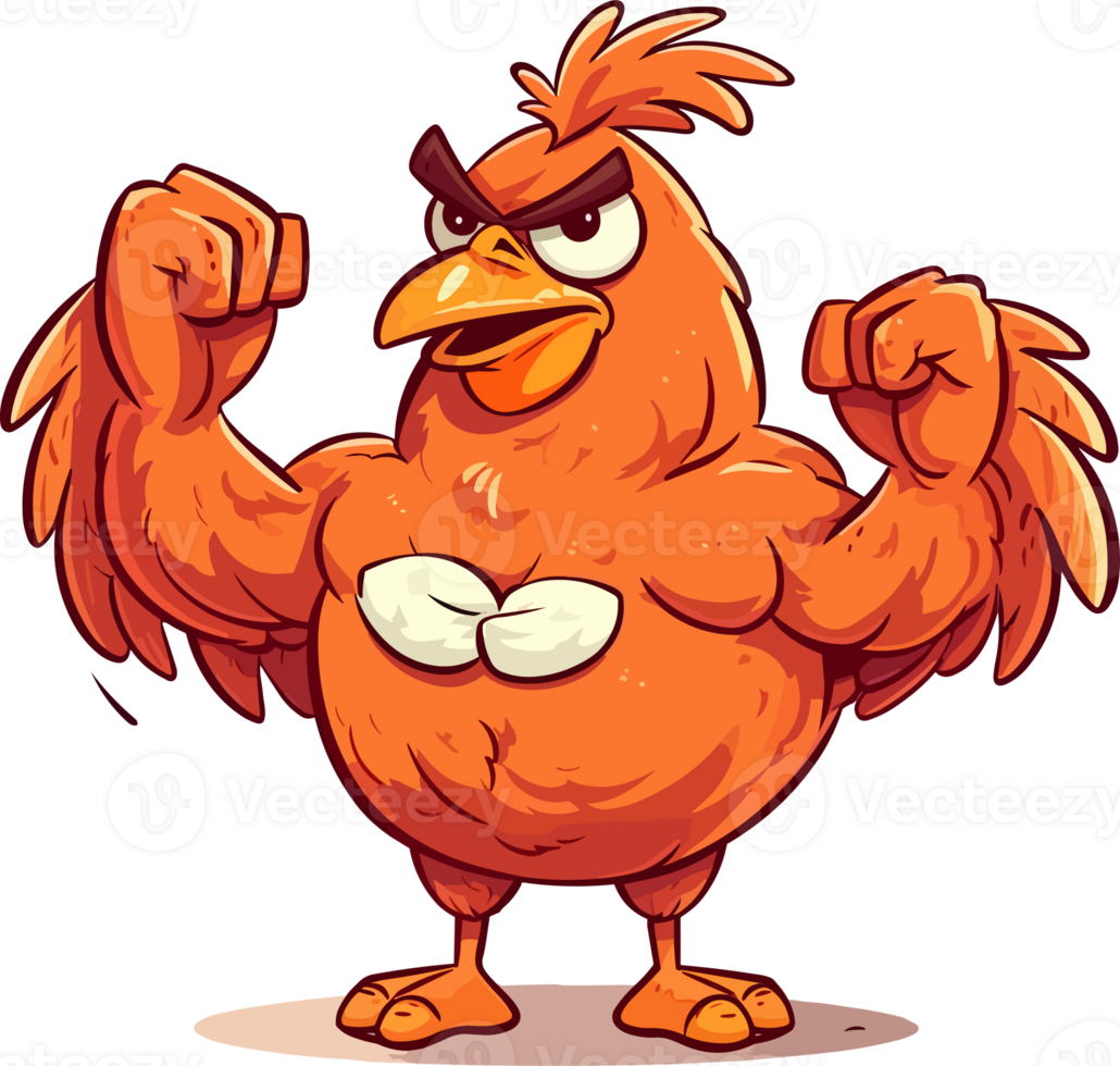 Strong chicken Illustration png