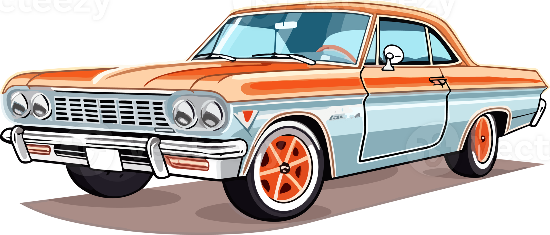 Vintage Classic Car Illustration png