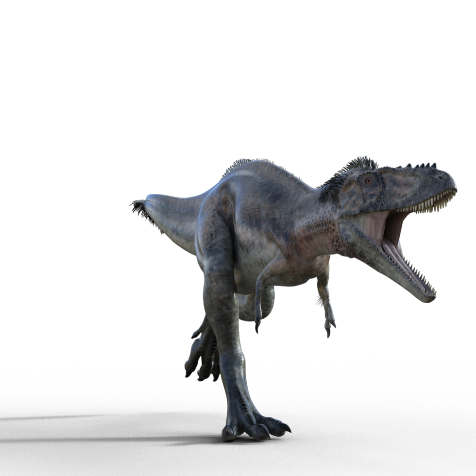 alioramus dinosaurus geïsoleerd 3d png