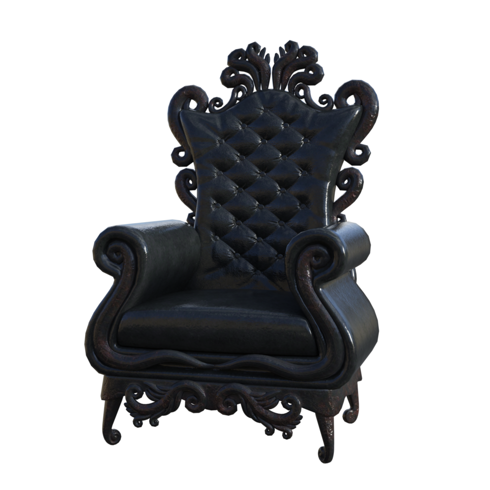 black leather chair png