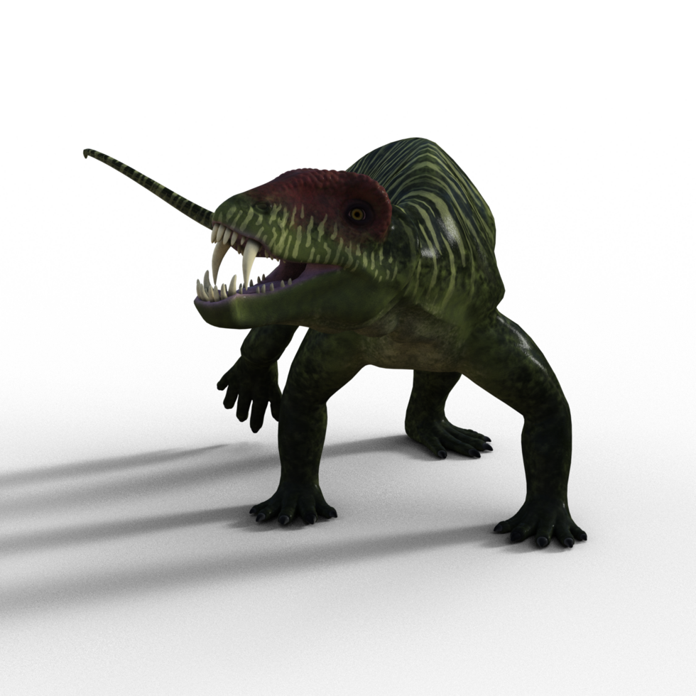 Doliosauriscus dinosaur isolated 3d png
