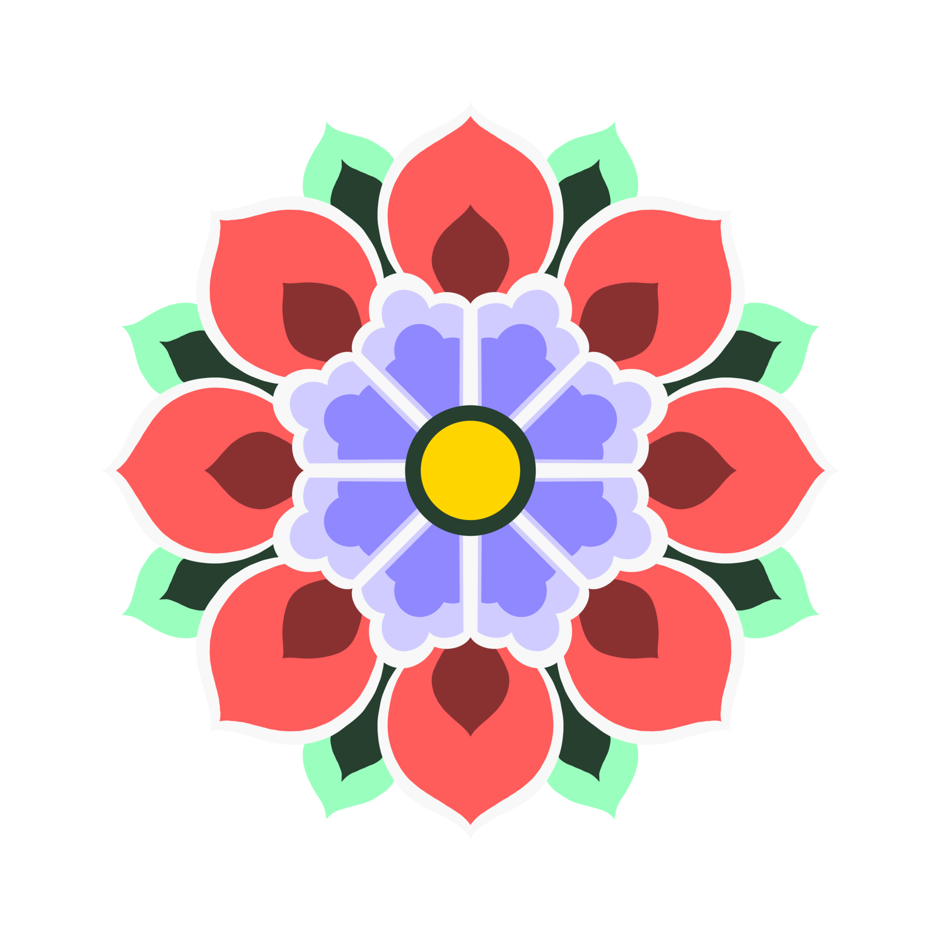 dancheong-colored-flower-korean-traditional-pattern-31426536-png