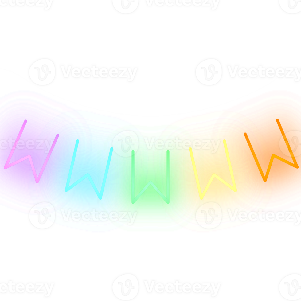 Neon buntings with transparent background. neon style sign. png