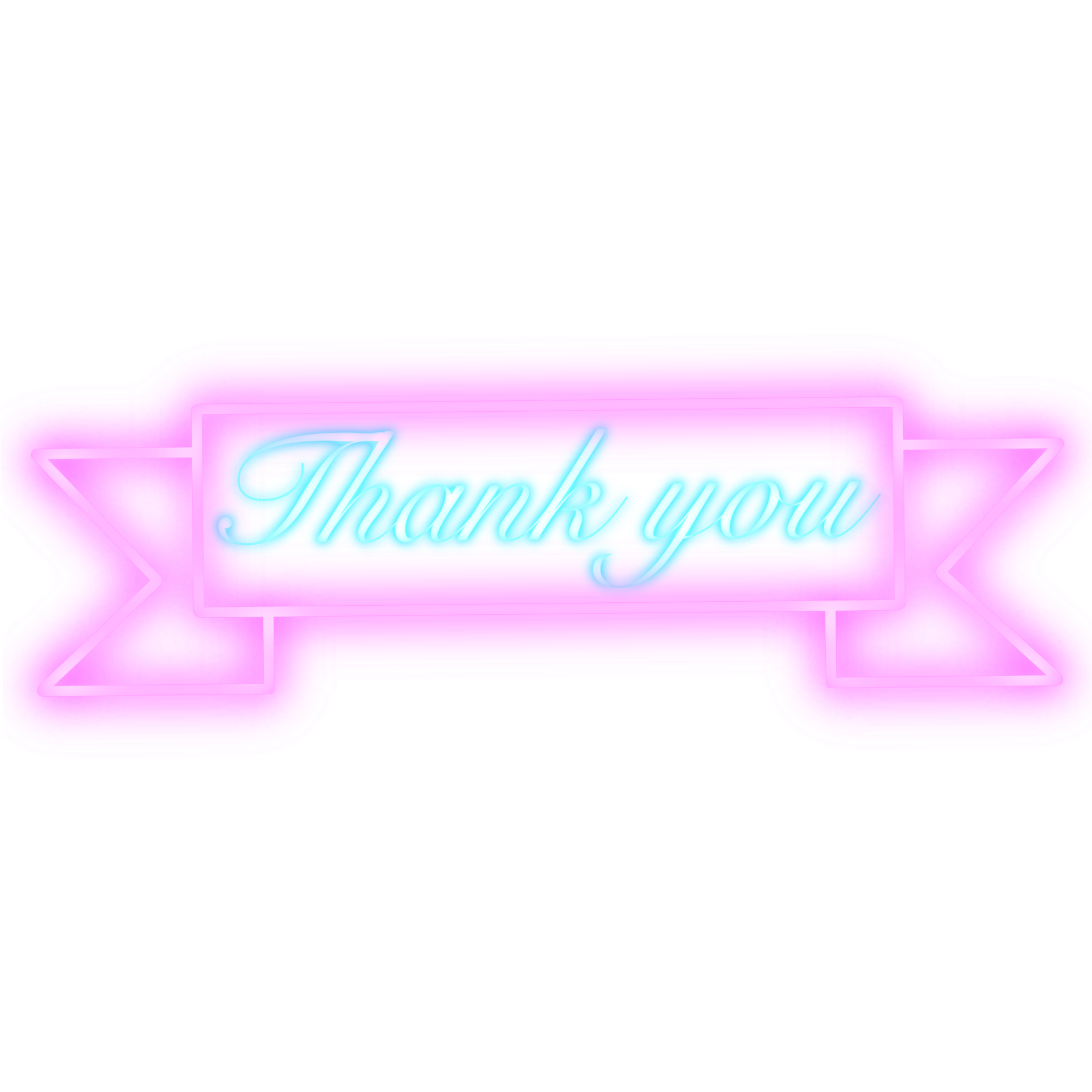 Neon thank you with tranparent background. 31426671 PNG