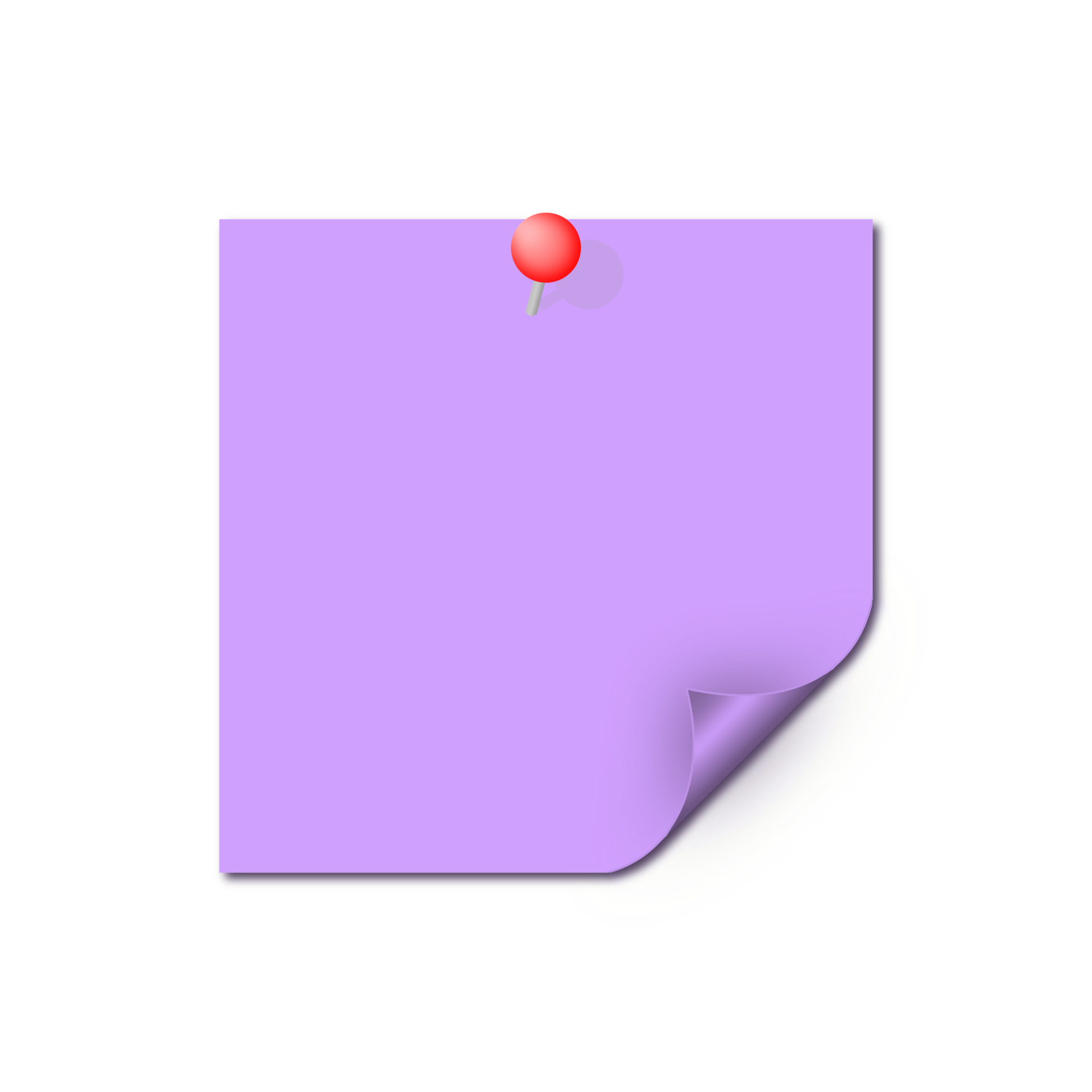 Purple Sticky Note and pin with transparent background. 31426673 PNG