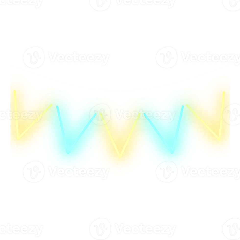Neon buntings with transparent background. neon style sign. png