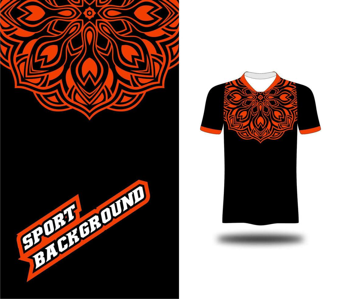 mandala sport jersey pattern vector