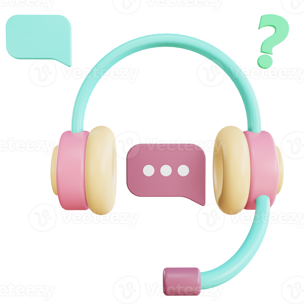 PNG file of 3d rendering object of costumer service