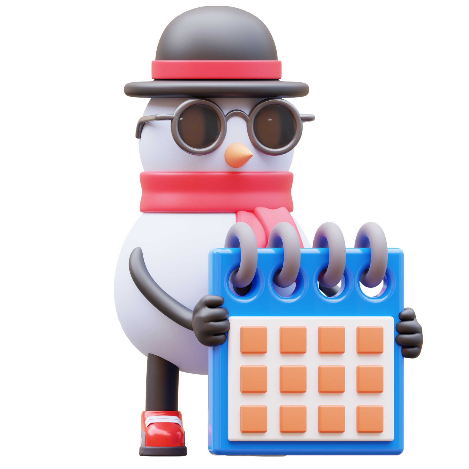3D Snowman Character Holding Calendar Planning Schedule 31426850 PNG 3d-snowman-character-holding-calendar-planning-schedule-31426850-png